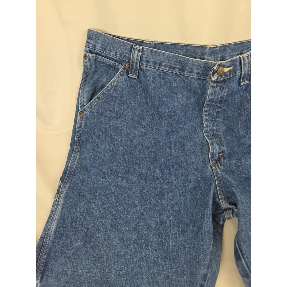 Wrangler Jeans Mens Carpenter 44x32 Blue Relaxed Baggy